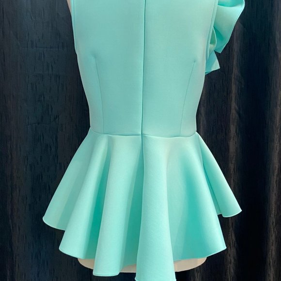Ice Green Peplum Top - Picture 6 of 6